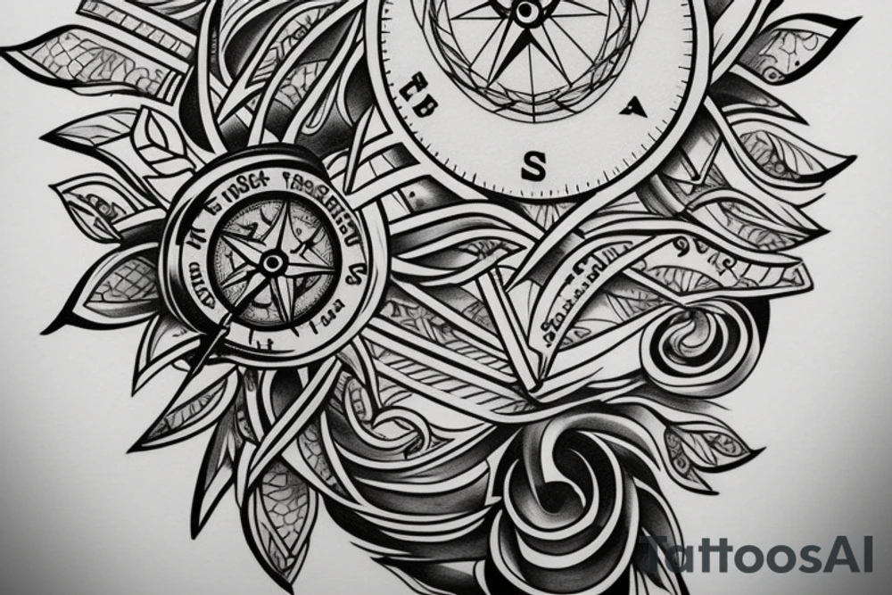 Compass is showing me a way to home tattoo idea