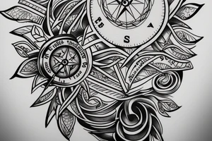 Compass is showing me a way to home tattoo idea