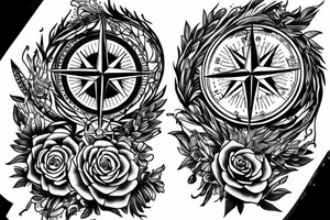Compass is showing me a way to home tattoo idea