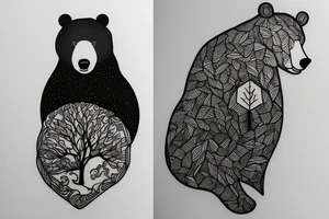 Bear and a tree tattoo idea