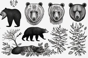 Bear and a tree tattoo idea