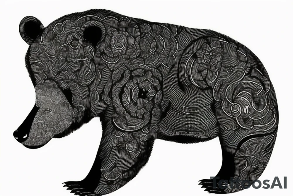 Bear and a tree tattoo idea