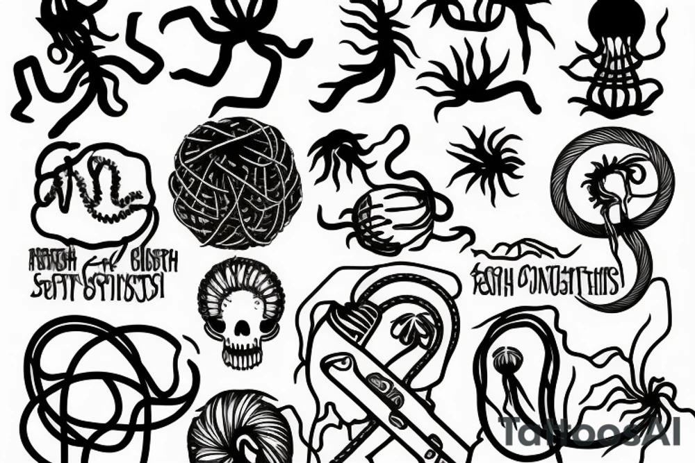 flying spaghetti monster church tattoo idea