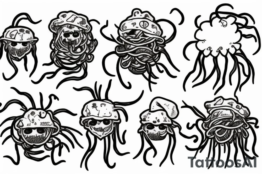 flying spaghetti monster tattoo idea