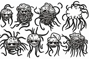 flying spaghetti monster tattoo idea