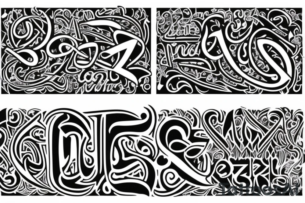 scriipt containing "Nisa" and "Nasir" tattoo idea