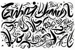 scriipt containing "Nisa" and "Nasir" tattoo idea