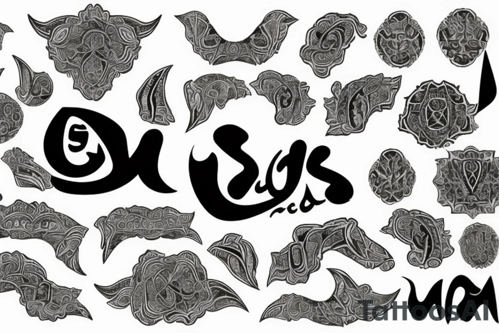 script containing "Nisa" and "Nasir" tattoo idea