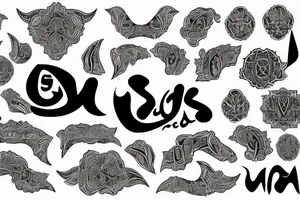 script containing "Nisa" and "Nasir" tattoo idea