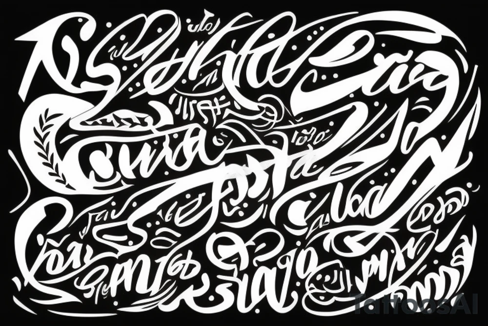script containing "Nisa" and "Nasir" tattoo idea