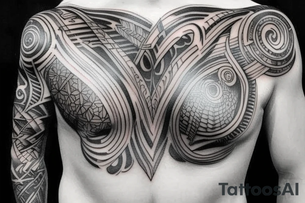 Amazing chest tattoo tattoo idea