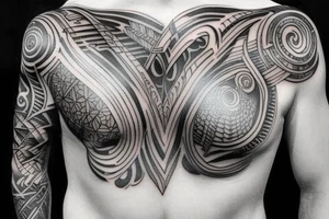 Amazing chest tattoo tattoo idea