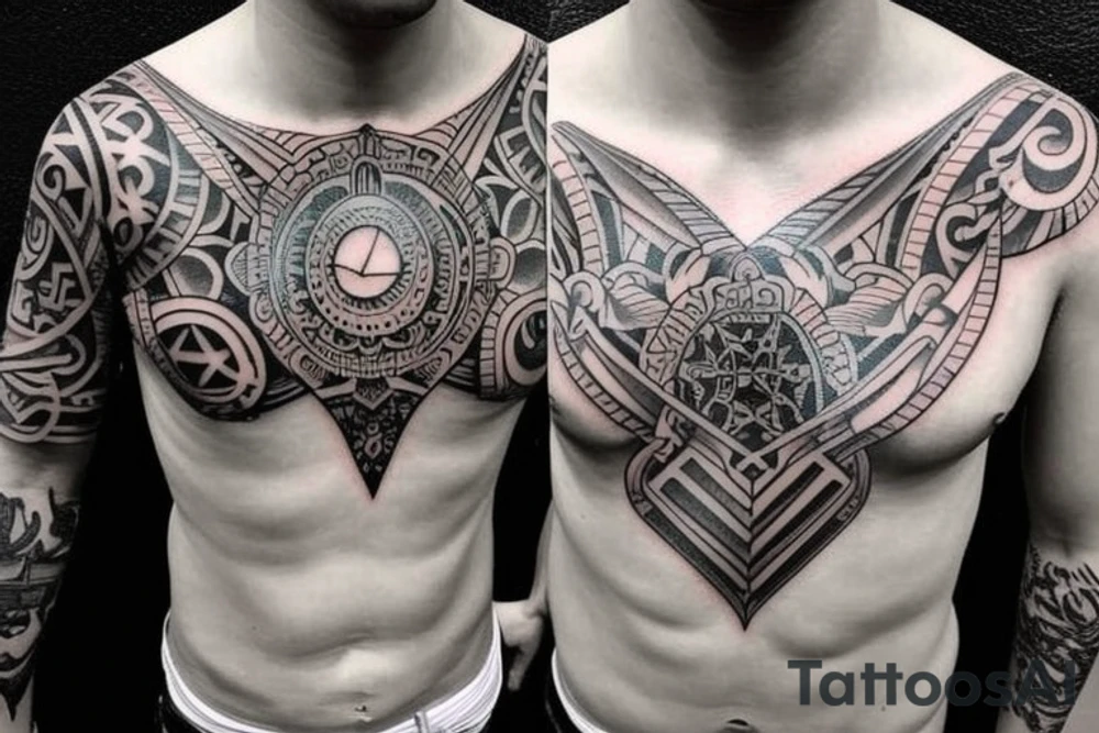 Amazing chest tattoo tattoo idea