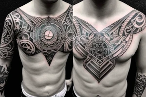 Amazing chest tattoo tattoo idea