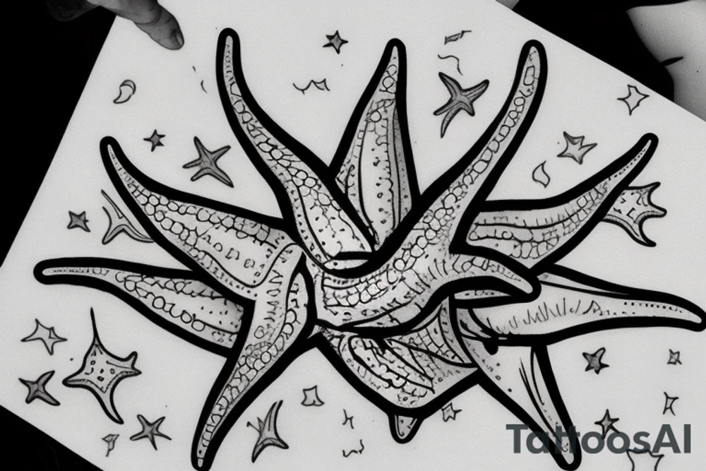 Sea Themed starfish tattoos Starfish tattoo for my sister starfish tattoos Calypso starfish tattoos Star tattoo idea