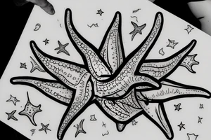 Sea Themed starfish tattoos Starfish tattoo for my sister starfish tattoos Calypso starfish tattoos Star tattoo idea
