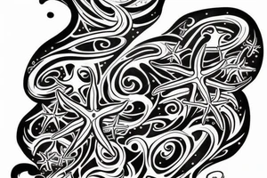 Sea Themed starfish tattoos Starfish tattoo for my sister starfish tattoos Calypso starfish tattoos Star tattoo idea