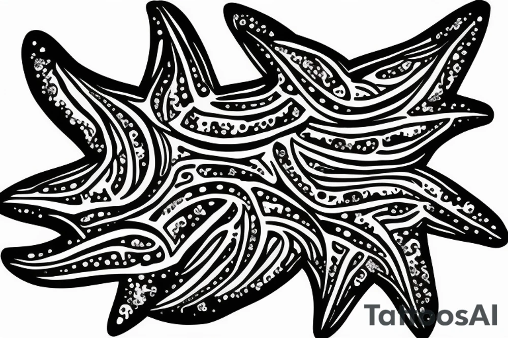 Starfish tattoo for my sister starfish corals tattoos Calypso starfish tattoos Star tattoo idea