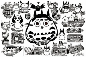 The catbus from My neighbor totoro tattoo idea
