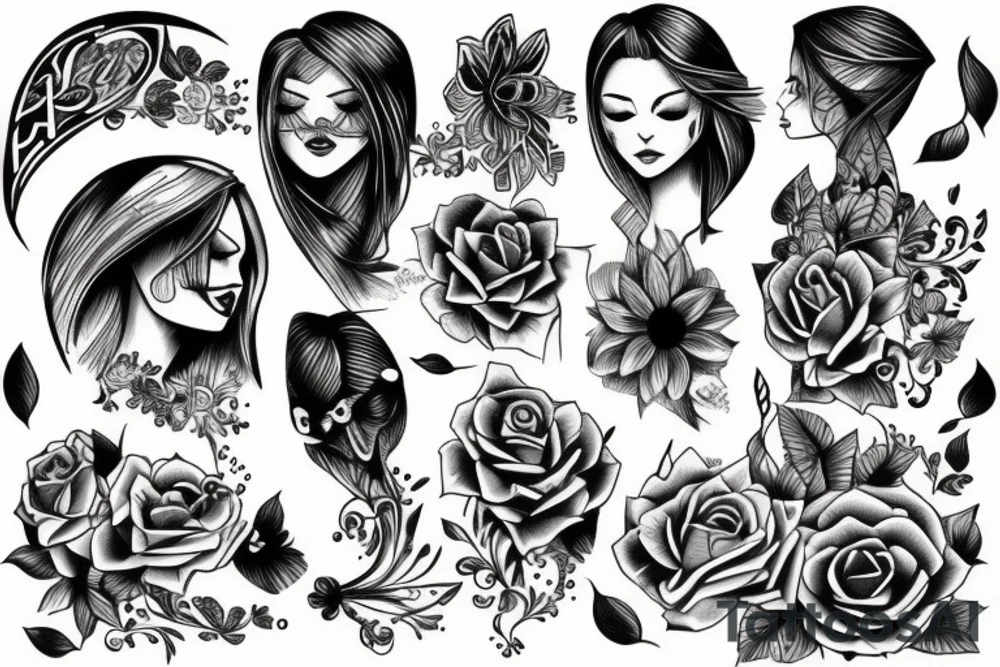 Woman tattoo idea