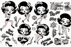 betty boop winking tattoo idea