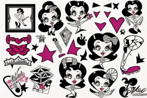 betty boop winking tattoo idea