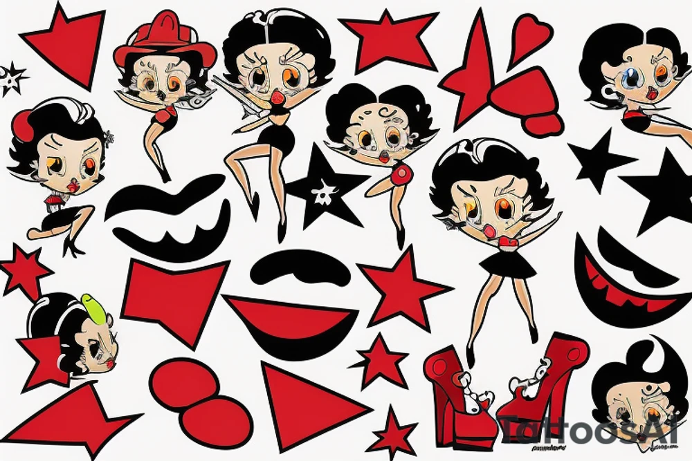 Betty Boop winking tattoo idea