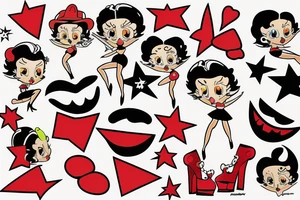 Betty Boop winking tattoo idea