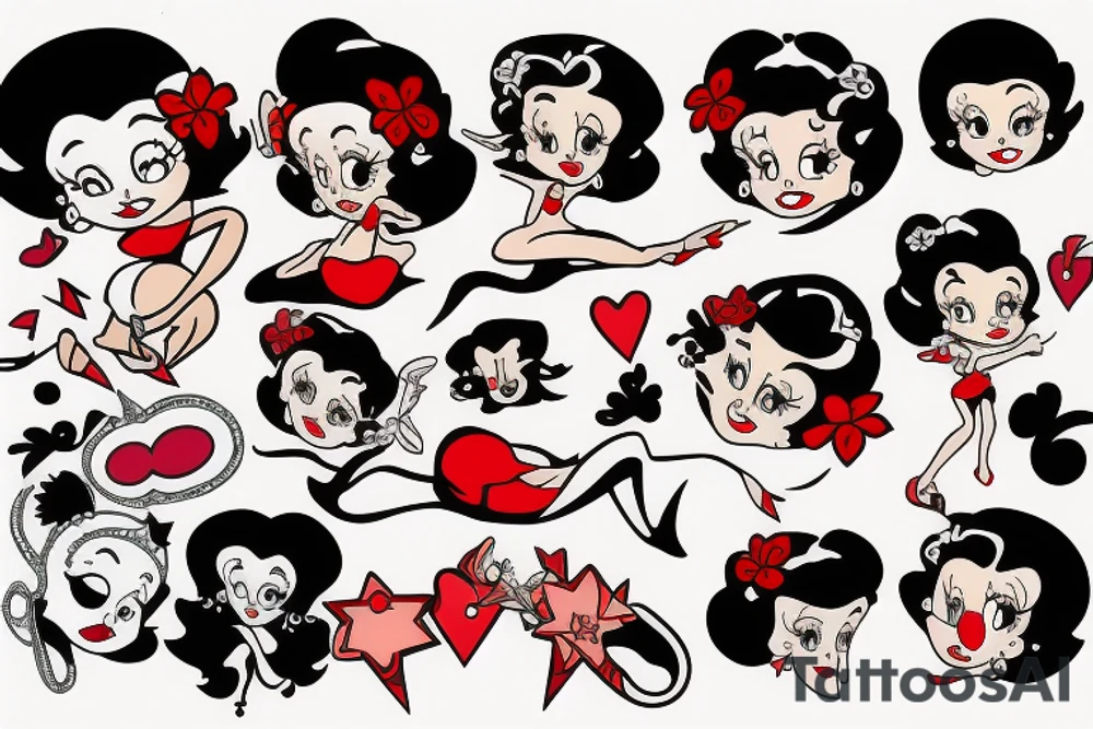 Betty Boop winking tattoo idea