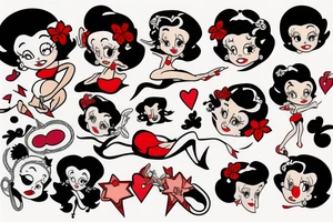 Betty Boop winking tattoo idea