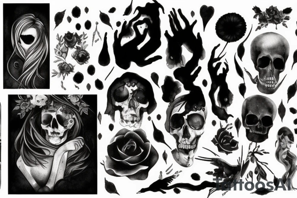 dark climates, death, pain, sadness, despair, loneliness, love, feeling tattoo idea