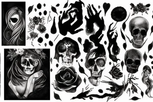 dark climates, death, pain, sadness, despair, loneliness, love, feeling tattoo idea