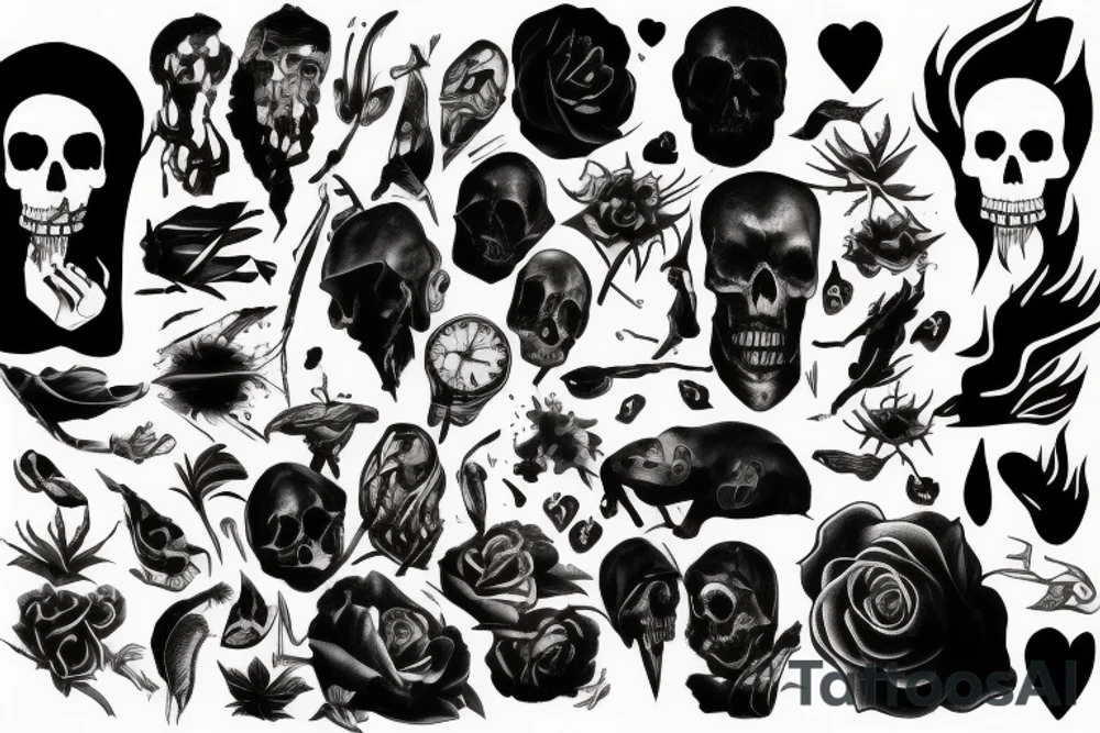 dark climates, death, pain, sadness, despair, loneliness tattoo idea