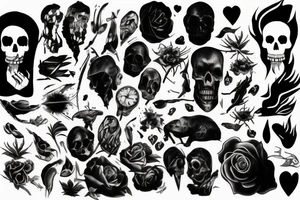 dark climates, death, pain, sadness, despair, loneliness tattoo idea
