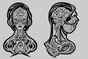 A tattoo for my right neck a woman wearing a huge collar tattoo idea