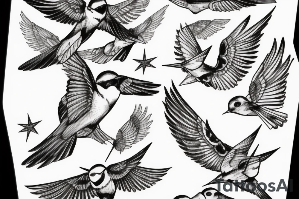 two swallows tattoo idea