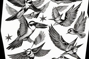 two swallows tattoo idea