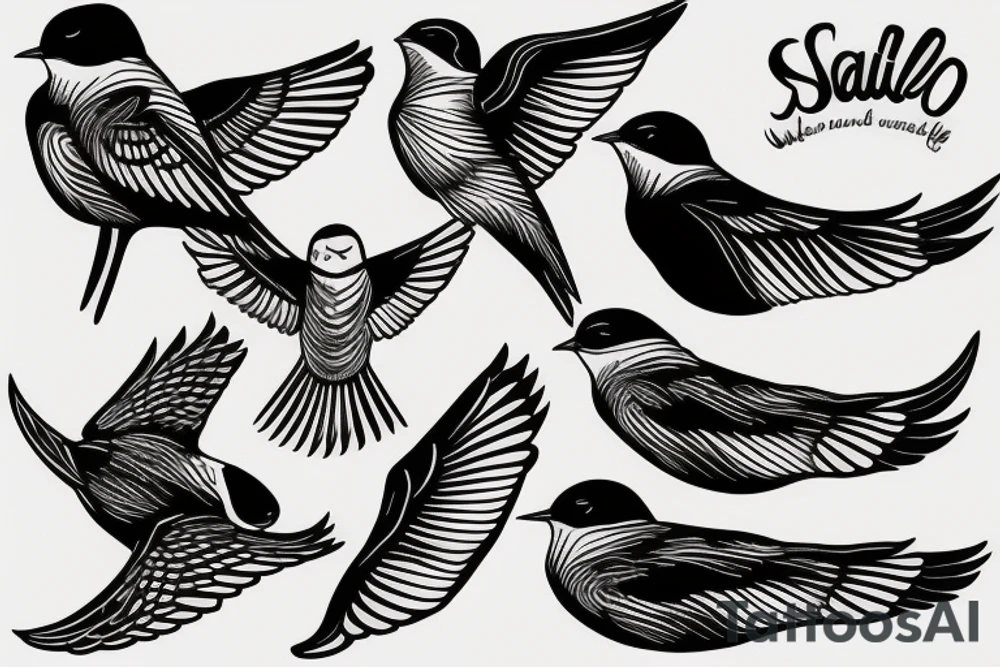 two swallows tattoo idea