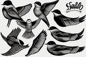 two swallows tattoo idea