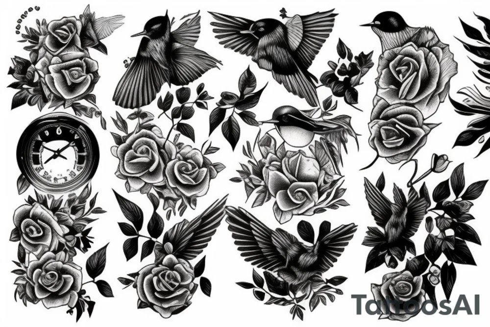 swallow upper arm tattoo idea