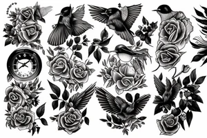 swallow upper arm tattoo idea