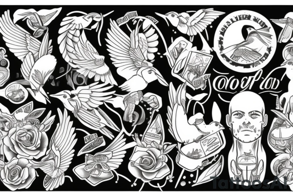 swallow upper arm tattoo idea