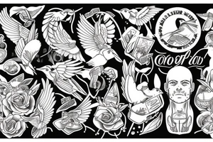 swallow upper arm tattoo idea