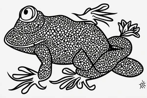 Puerto Rico frog with flowers and an old sun for the lower part of my back tattoo idea
