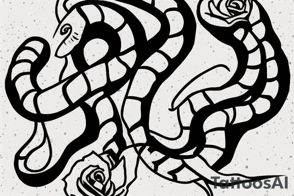 snake on a stiletto tattoo idea