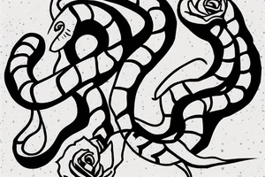 snake on a stiletto tattoo idea