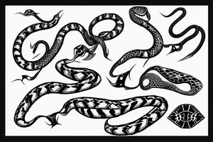 snake on a stiletto knife tattoo idea