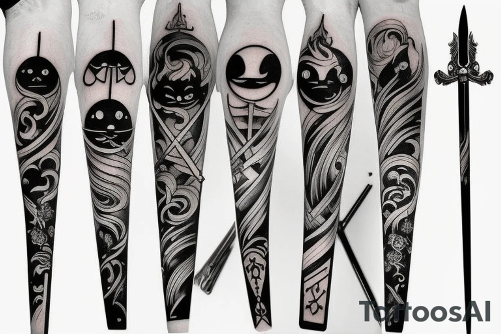 Anime sword tattoo idea