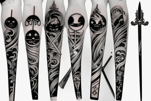 Anime sword tattoo idea