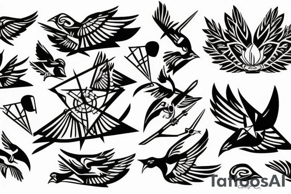 Flying cardinal tattoo idea
